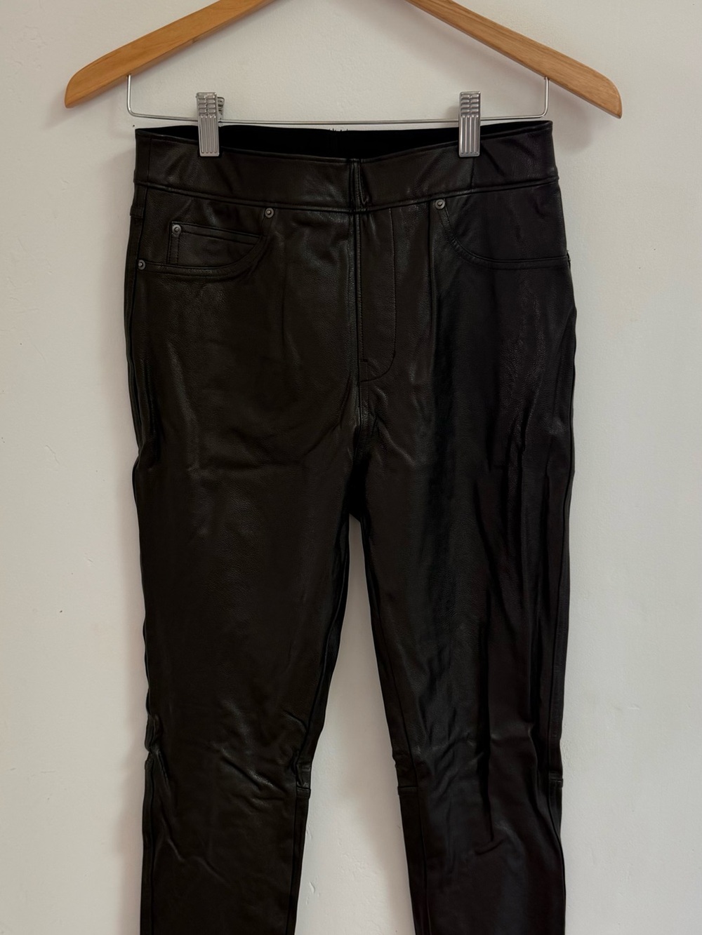 SPANX Faux Leather Leggings in Black